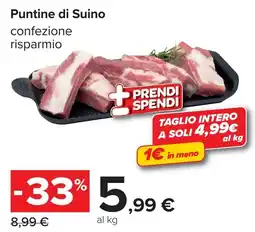 Carrefour Puntine di Suino offerta