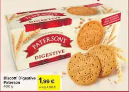 Carrefour Biscotti Digestive Paterson offerta