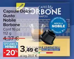 Carrefour Capsule Dolce Gusto Borbone offerta