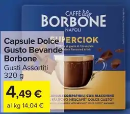 Carrefour Capsule Dolce Gusto Bevande Borbone offerta