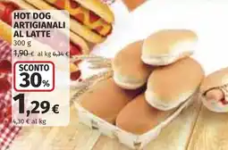 Coop Hot dog artigianali al latte offerta