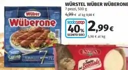 Coop Würstel Wüber Wüberone offerta