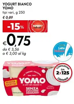 Bennet Yogurt bianco Yomo offerta