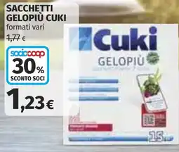 Coop Sacchetti GeloPiù Cuki offerta
