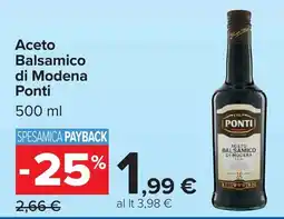 Carrefour Aceto Balsamico di Modena Ponti offerta