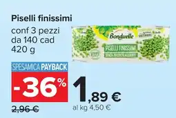 Carrefour Piselli finissimi Bonduelle offerta
