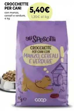 Coop guSpesotti CROCCCHETTE PER CANI CON MANZO, CEREALI E VERDURE offerta