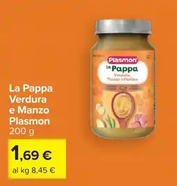 Carrefour La Pappa Verdura e Manzo Plasmon offerta