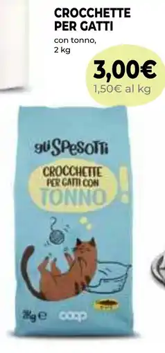 Coop guSpesotti CROCCCHETTE PER GATTI CON TONNO offerta