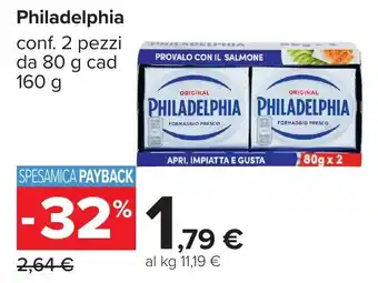 Carrefour Philadelphia Formaggio Fresco offerta