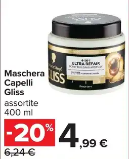 Carrefour Maschera Capelli Gliss offerta