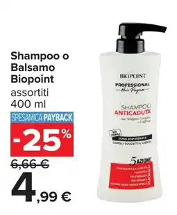 Carrefour Shampoo o Balsamo Biopoint offerta