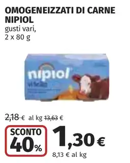 Coop OMOGENEIZZATI DI CARNE NIPIOl offerta