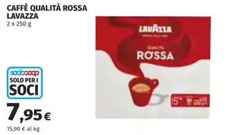 Coop Caffè Qualità Rossa Lavazza offerta
