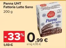 Carrefour Panna UHT Fattoria Latte Sano offerta
