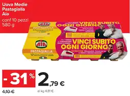 Carrefour Uova Medie Pastagialla Aia offerta