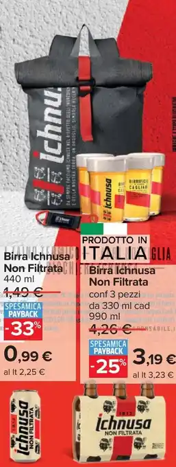 Carrefour Birra Ichnusa Non Filtrata offerta