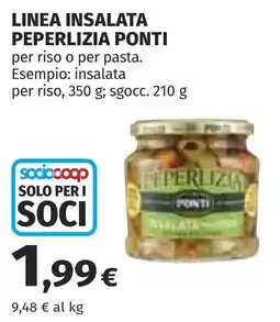 Coop Linea insalata Peperlizia Ponti offerta