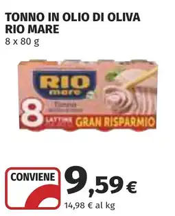 Coop TONNO IN OLIO DI OLIVA RIO MARE offerta
