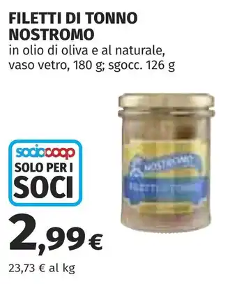 Coop Filetti di tonno Nostromo offerta