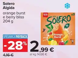 Carrefour Solero Algida orange burst e berry bliss offerta