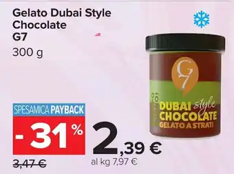 Carrefour Gelato Dubai Style Chocolate G7 offerta