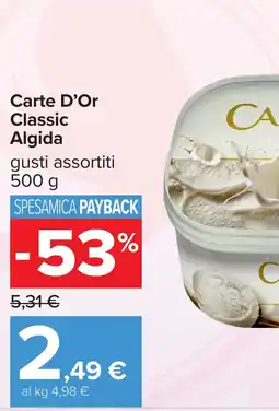 Carrefour Carte D'Or Classic Algida offerta