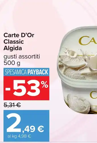 Carrefour Carte D'Or Classic Algida offerta