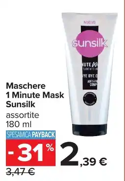 Carrefour Maschere 1 Minute Mask Sunsilk offerta
