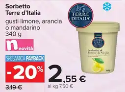 Carrefour Sorbetto Terre d'Italia offerta