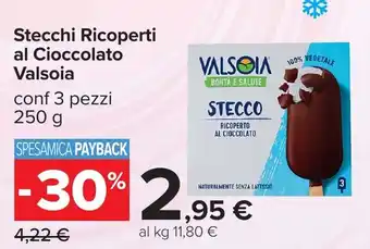 Carrefour Stecchi Ricoperti al Cioccolato Valsoia offerta