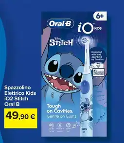 Carrefour Spazzolino Elettrico Kids iO2 Stitch Oral B offerta