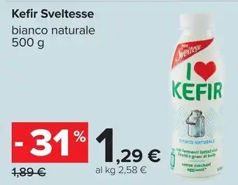 Carrefour Kefir Sveltesse bianco naturale offerta