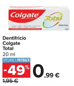 Carrefour Dentifricio Colgate Total offerta