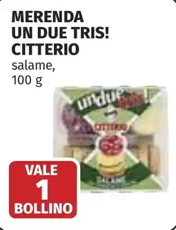 Coop MERENDA UN DUE TRIS! CITTERIO salame offerta