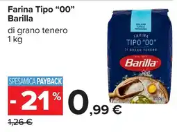 Carrefour Farina Tipo "00" Barilla offerta