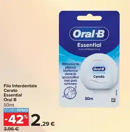 Carrefour Filo Interdentale Cerato Essential Oral B offerta