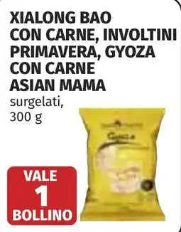 Coop XIALONG BAO CON CARNE, INVOLTINI PRIMAVERA, GYOZA ASIAN MAMA offerta
