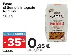 Carrefour Pasta di Semola Integrale Rummo offerta