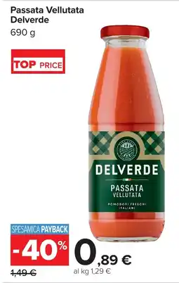 Carrefour Passata Vellutata Delverde offerta