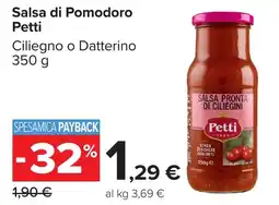 Carrefour Salsa di Pomodoro Petti offerta