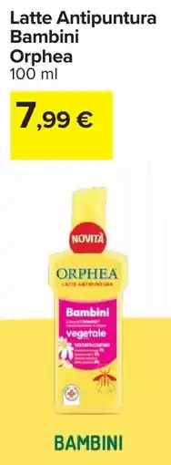 Carrefour Latte Antipuntura Bambini Orphea offerta