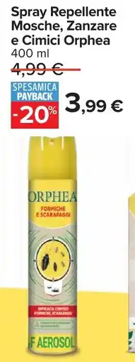 Carrefour Spray Repellente Mosche, Zanzare e Cimici Orphea offerta