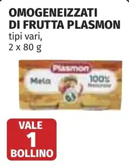 Coop Omogeneizzati di frutta Plasmon offerta