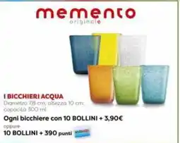 Coop Mementono i bicchieri acqua offerta