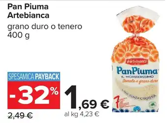 Carrefour Pan Piuma Artebianca offerta
