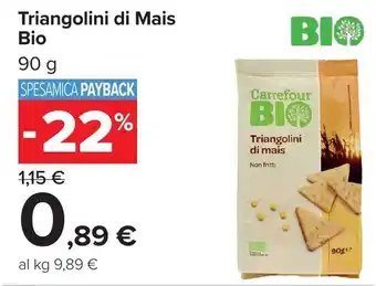 Carrefour Triangolini di Mais Bio offerta