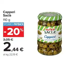 Carrefour Capperi Sacla offerta