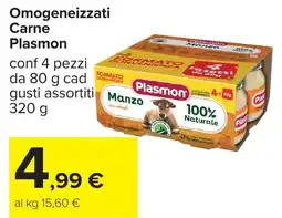 Carrefour Omogeneizzati Carne Plasmon offerta