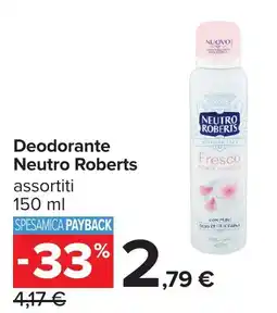 Carrefour Deodorante Neutro Roberts offerta